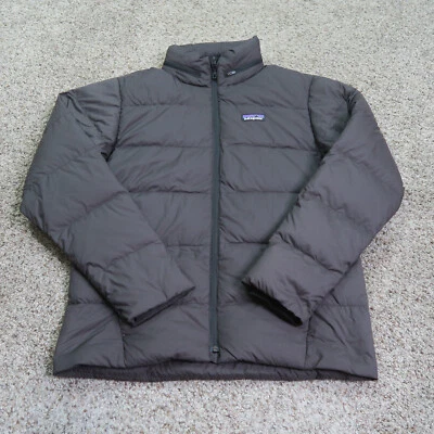Patagonia Jacket Men Small Black Silent Down Puffer 700 Hooded Outdoor Insulated - Image 1 of 4