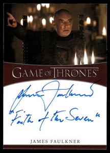 GAME OF THRONES IRON ANNIVERSARY JAMES FAULKNER "FAITH OF THE" INSCRIPTION AUTO - Picture 1 of 2