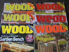 WOOD MAGAZINES 2010 May- July-Sept-Oct- Nov plus Dec/Jan 2010/11Combo Lot of 6 