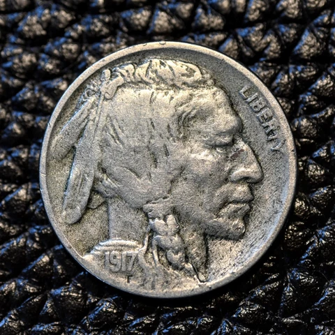(ITM-4933) 1917-D Buffalo Nickel ~  Very Fine (VF) Condition ~ SHIPS FREE! Cover