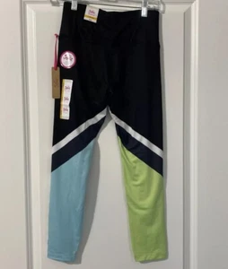 Justice Girl's Collection X Colorblocked Leggings Black Multi Size L (12-14) NWT - Picture 1 of 3