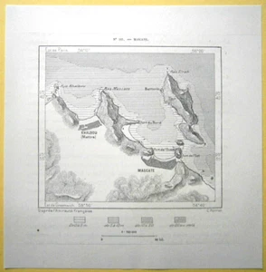 Mapa Perron 1884 Muscat, Omán, #161 - Imagen 1 de 1