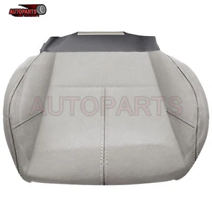 For Sierra Silverado Pickup 2007-2014 Driver Bottom Leather Seat Cover Gray - Picture 1 of 8