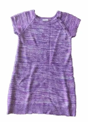 Vestido Crazy 8 Jóvenes Niñas Talla 10 12 Tejido Hasta la Rodilla Usado en Excelente Condición Púrpura Manga Corta Foto 1 de 4