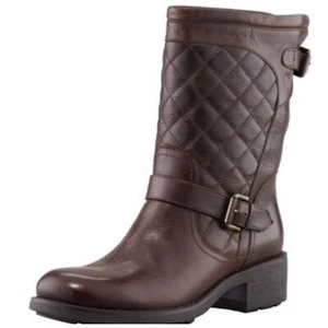 Aquatalia by Marvin K. Sweetness Women's Short Quilted Moto Boot Espresso Sz 6 - Picture 1 of 12
