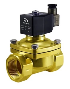 1.5" Inch Brass Zero Differential Electric Water Solenoid Process Valve 110V AC - Picture 1 of 4