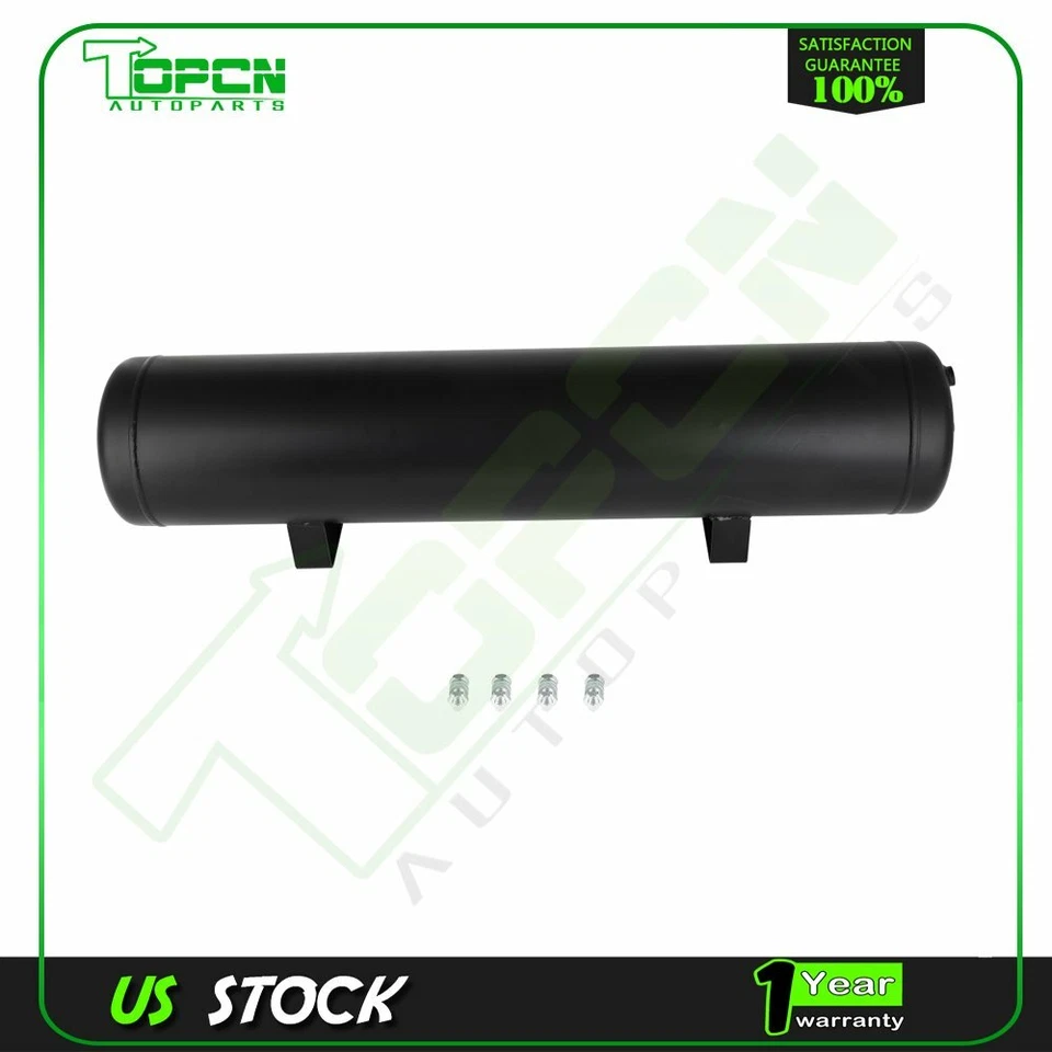 Tanque de aire negro de 5 galones y 5 puertos para bocinas de tren compresor suspensión neumática Foto 1 de 4