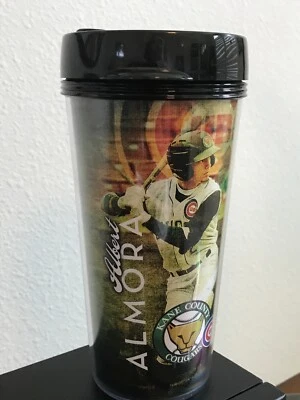 Taza térmica de viaje Albert Almora Jr COUGARS CUBS no tarjeta de bola RARA sga ÚNICA  Foto 1 de 4