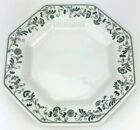 Independence Ironstone Interpace Japan Black Floral 10-5/8" Octagon Dinner Plate