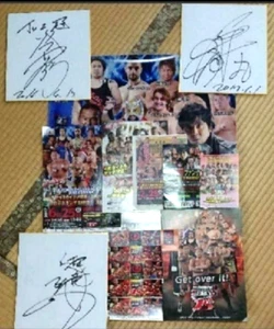 Cartel de taquilla de todo Japón Pro Wrestling folleto etc. Juego raro usado - Imagen 1 de 4
