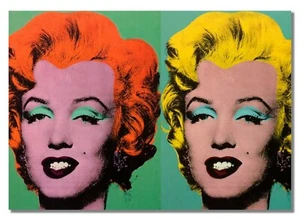 Andy Warhol Inspired By Marilyn Monroe Poster Painting Actress Pop Art Reprint - Picture 1 of 6