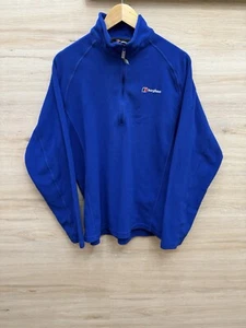 Berghaus 1/4 Zip Pullover Fleece Jumper Jacket Blue Mens Size XL - Picture 1 of 7