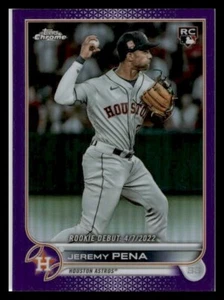 2022 Topps Chrome Update #USC126 Jeremy Pena Purple Refractor - Picture 1 of 2