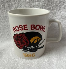 Iowa Hawkeyes 1986 Rose Bowl Coffee Mug Kiln Craft England - Coach Hayden Fry