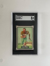 Vintage 1951 TOPPS MAGIC Football #6 ED WEBER. Rookie Card! Centered SGC Grade 3