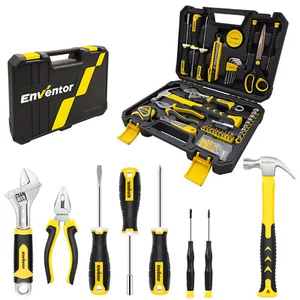 Househould Tool Kit Basic Household Auto Repair Tool Set with Storage Case Box - Picture 1 of 13