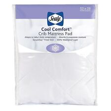 Sealy Cool Comfort Waterproof Fitted Toddler Bed and Baby Crib Mattress Pad C...