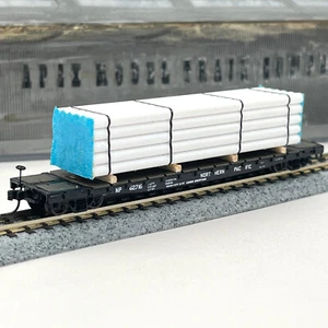 Athearn 10847 Northern Pacific 53 ft Flat Car Custom Pipe Load NP 62716 N Scale - Picture 1 of 10