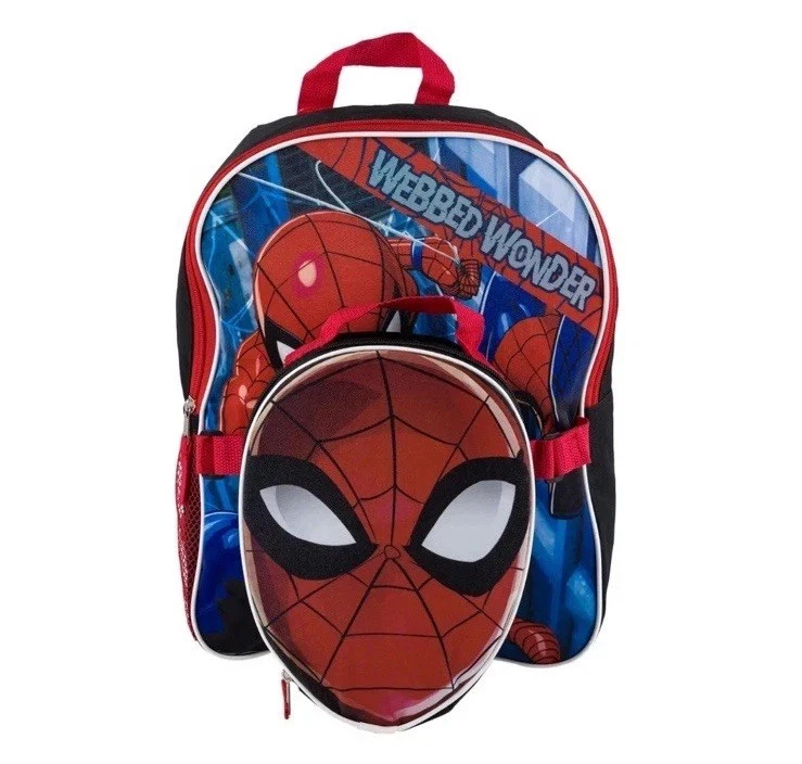 Marvel Spider-Man 15" Backpack & Lunchbox Set – Kids School Bag Webbed Wonder - Image 1 of 1