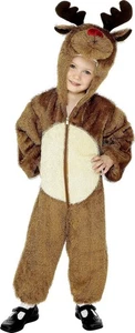 CHILDS RUDOLPH REINDEER JUMPSUIT FANCY DRESS COSTUME CHRISTMAS NATIVITY AGE 7-9 - Picture 1 of 1