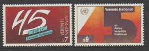 UNITED NATIONS VIENNA 1990 45th Anniv of U.N.O. Design Set MNH $1.50 - Picture 1 of 1