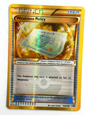Pokémon TCG Weakness Policy (164 Secret Rare) 164/160 XY - Primal Clash Holo - Image 1 of 2