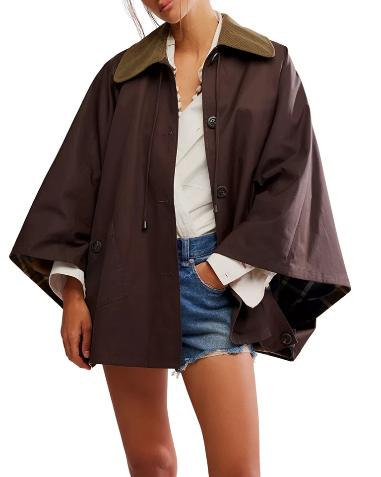 NUEVA, Capa Free People Bailey en Moca Italiana Talla L/XL #C4674 Foto 1 de 4