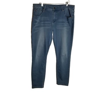 Soft Surroundings Jeans Women's 16 Classic Tapered Blue Denim Stretch 38x30 - Picture 1 of 9