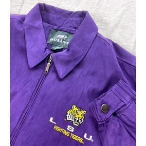 LSU Fighting Tigers Active Purple Jacket Full Zip L/G Collegiate - Picture 1 of 9