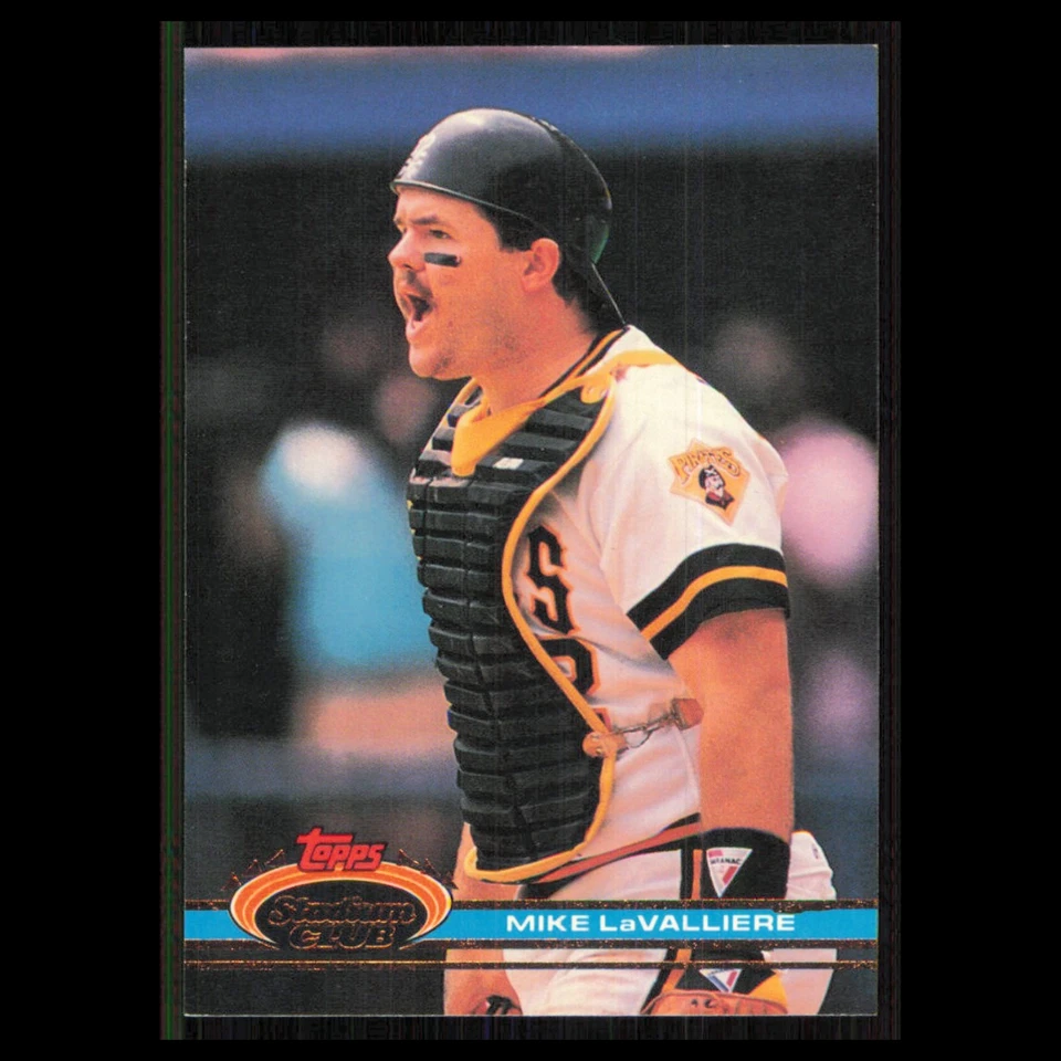 Mike LaValliere #279 1991 Topps Stadium Club Pittsburgh Pirates Baseball Card NM - Image 1 of 3