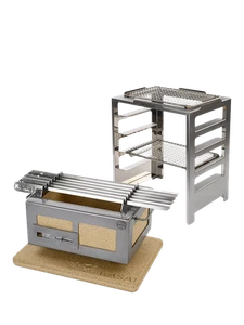 Barbacoa de carbón Kasai Nano Konro Grill con alfombrilla térmica, Robata y estante para 6 pinchos - Imagen 1 de 5