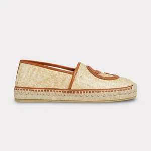 Gucci Interlocking G Raffia Leather Espadrille - Women’s 8.5 - Picture 1 of 8