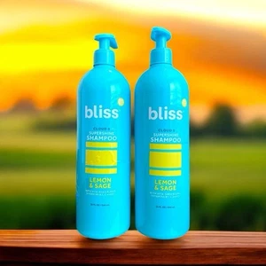 Bliss Cloud 9 Supershine Shampoo Zitrone & Salbei 32 Unzen x2 - Bild 1 von 3