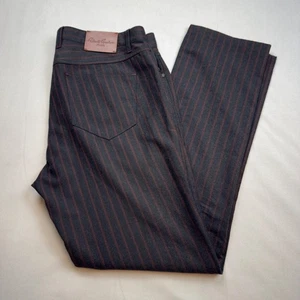 Robert Graham Mens Slim Jim Jeans 100% Wool Pinstripes Tailored  Size 35 EUC - Picture 1 of 10