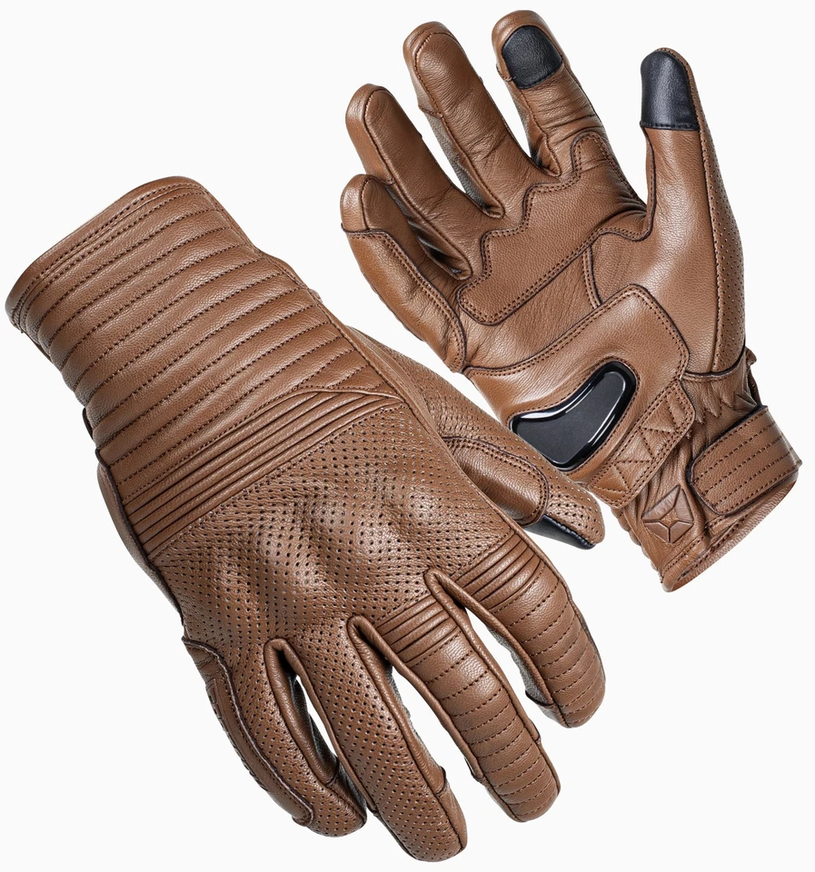 Luvas masculinas de couro marrom Cortech Bully - Imagem 1 de 1