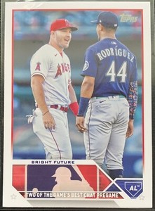 2023 TOPPS UPDATE SERIES BRIGHT FUTURE MIKE TROUT-JULIO RODRIGUEZ #US132