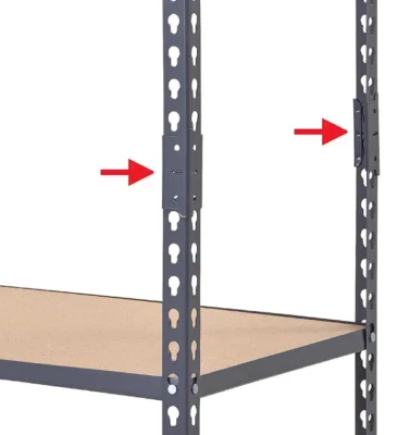 4 Steel Post Coupling Outer GREY Muscle Rack Husky Shelving Couplers CPOUT-GRY