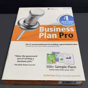 BUSINESS PLAN PRO 15th Anniversary Edition CD-ROM Win 7/Vista/XP/2000 NEW UNOPEN - Picture 1 of 5