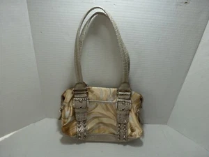 Vintage Kathy Van Zeeland Y2K Handtasche Schnalle Nieten Reißverschluss Herz Charms Grunge LESEN* - Bild 1 von 13