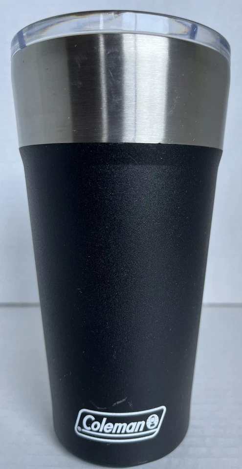 Vaso Coleman Brew 20oz NEGRO aislado acero inoxidable taza picnic campamento Foto 1 de 4