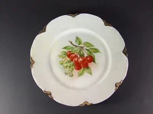 Antique Haviland Scalloped Plate with Cherries - Picture 1 of 5