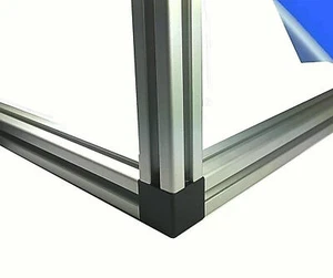 4x Eckwinkel & Abdeckkappe & Verschraubung für 20x20 Aluprofil Nut 5 Aluminium - Bild 1 von 3