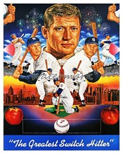 MLB New York Yankees Mickey Mantle Greatest Switch Hitter Color 8 X 10 Photo 