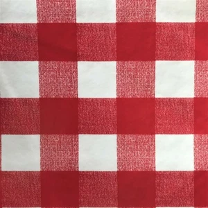 Mantel de vinilo Red Gingham Check | 160 cm redondo | Limpiar | Pvc plástico - Imagen 1 de 2