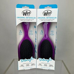 Set of 2 Wet Hair Brush Original Detangler Various Colors 