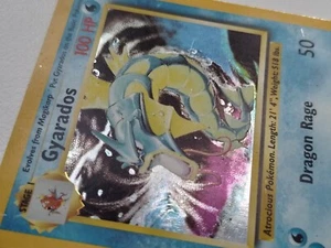 Pokemon 1998 99 Basic 100HP Shiny foil Dark Gyarados 1st base holo card 6/120 - Picture 1 of 10