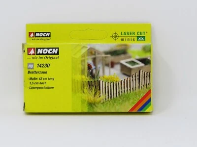 Noch HO 14230 Timber Fence for Garden Yard Scenes Laser Cut Minis Scenery - Image 1 of 2