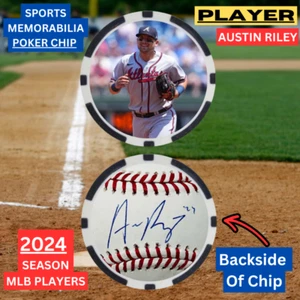 AUSTIN RILEY - 2024 MLB PLAYER - POKER CHIP - **SIGNED** - Picture 1 of 2