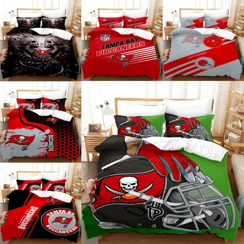 Tampa Bay Buccaneers 3Pcs Bedding Set Fans Duvet/Comforter Cover Pillowcases Cover