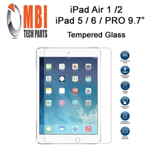 iPad Pro 9.7 iPad 5 6 iPad Air 1 2 Screen Protector Tempered Glass Protective - Picture 1 of 4